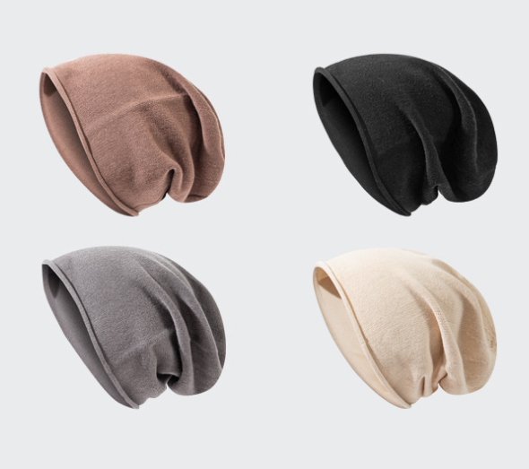 Japanese Style All-matching Black Thin Letter Toque Image 2