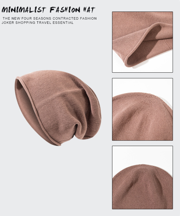 Japanese Style All-matching Black Thin Letter Toque Image 1
