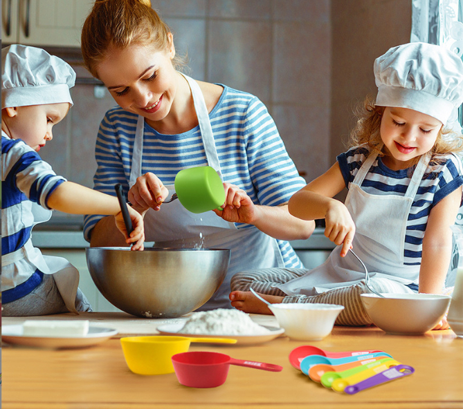 Multi-Color Measuring Cups and Spoons