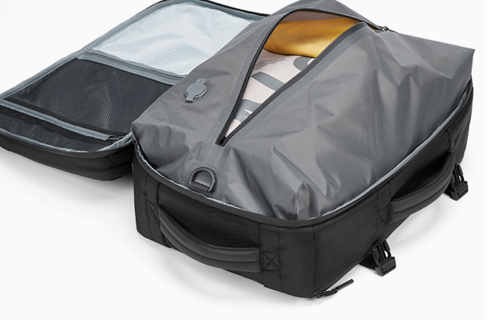 Vacuum compression airbag backpack multifunctional business backpack waterproof Oxford cloth dry and wet separation travel bag