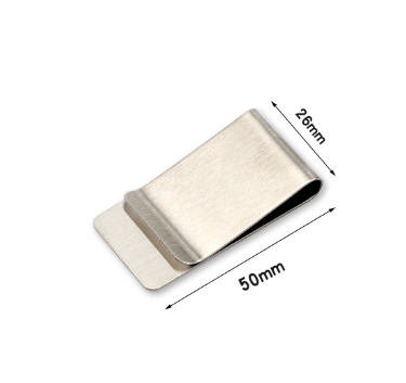 High Quality Hot Sale Metal Clip Slim Pocket Credit Card ID Clip Stainless Steel Money Clip Wallet Cash Clamp Men Purse
