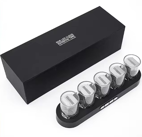 Decorazione desktop della sala giochi - LED incandescente tubo NIXIE orologio. Splendidi e colorati effetti di illuminazione RGB. Modalità di visualizzazione multiple. Confezione regalo di fascia alta