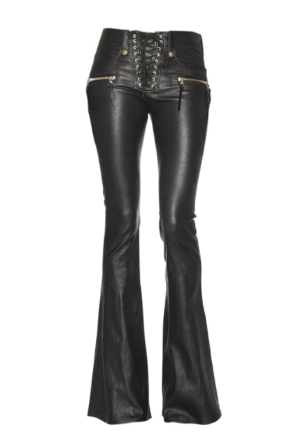 Slim Slimming Loose Women's Leather Pants 2