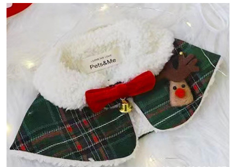 Pet Christmas New Year Cat Shawl Image 1