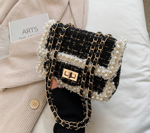 Pearl Messenger Small Square Bag