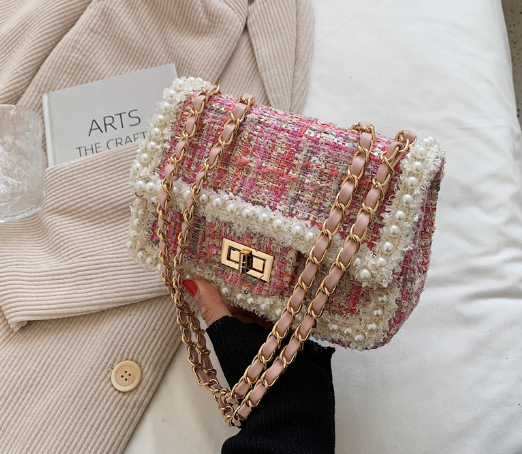 Pearl Messenger Small Square Bag