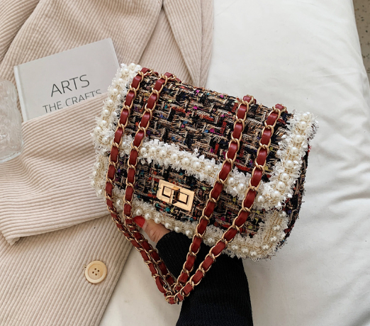 Pearl Messenger Small Square Bag