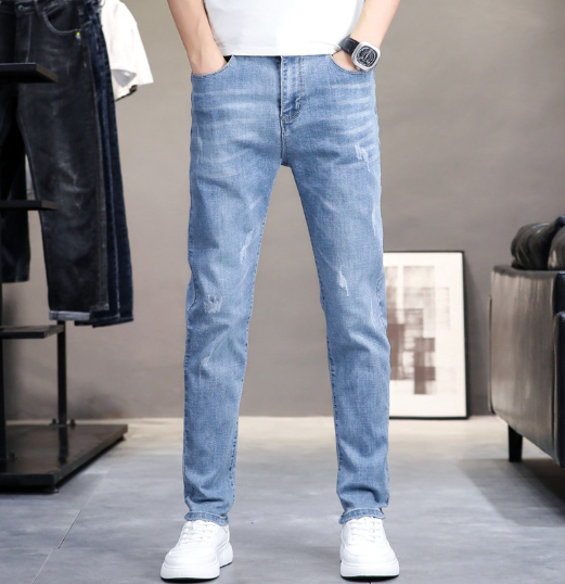 Pantalon jeune en denim stretch slim