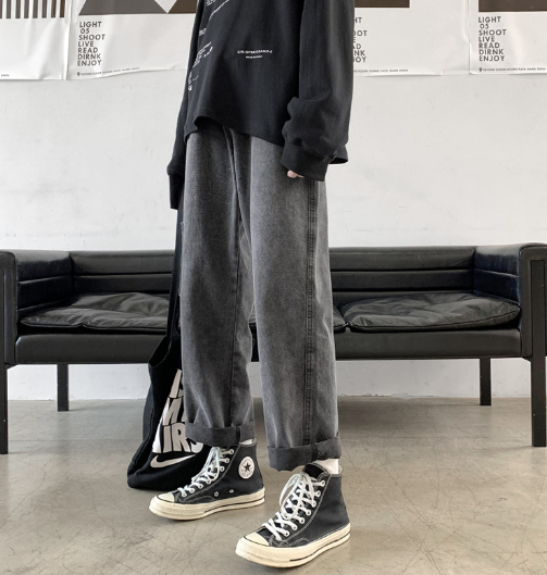 Loose Wide-leg Trousers Blue