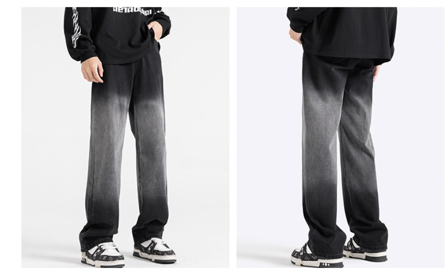 Distressed Washed Gradient Ripped Jeans 2