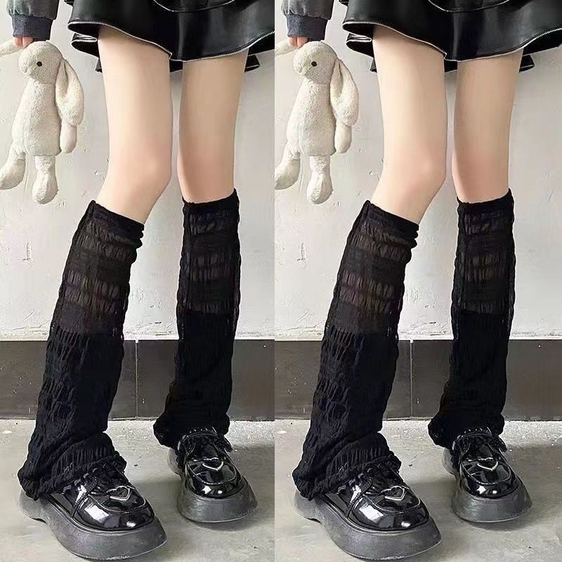 Knitted Warm Daytime Wool Leggings Knee High Socks - White