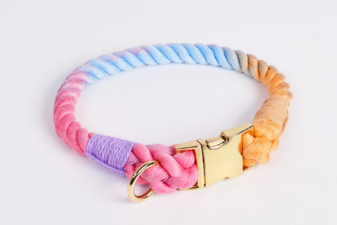 Multifunctional Hand-Woven Gradient Color Collar 5