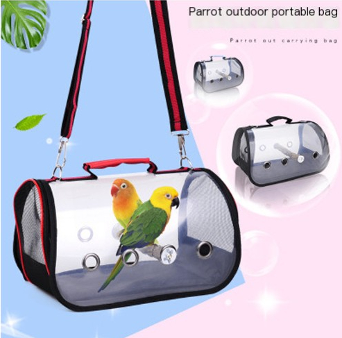 Transparent single shoulder handbag car parrot backpack