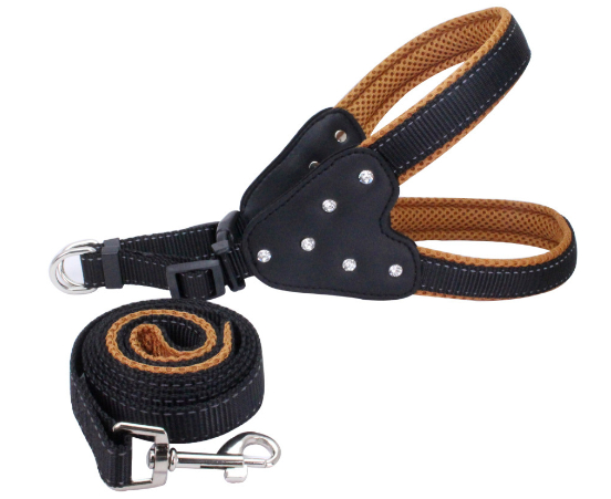 Rhinestone Pet Reflective Gallus Traction Sleeve Image 4