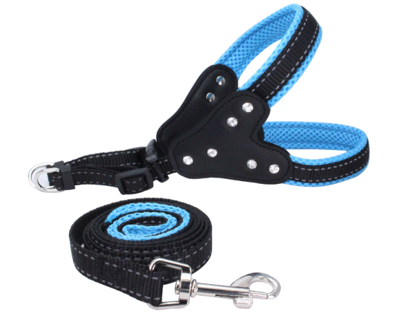 Rhinestone Pet Reflective Gallus Traction Sleeve Image 3