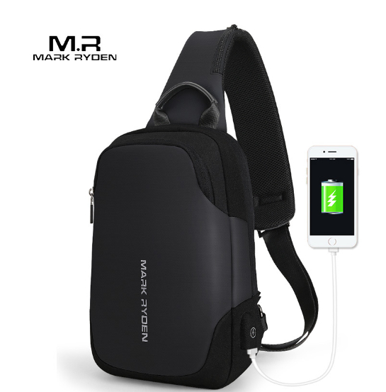 Men's Shoulder Bag - Black