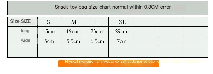 Storage snack bag, toy bag, outdoor training bag