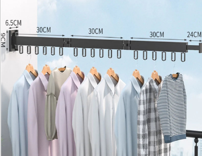 SpaceSave? Retractable Wall Mount Clothes Rack