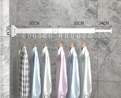 SpaceSave? Retractable Wall Mount Clothes Rack