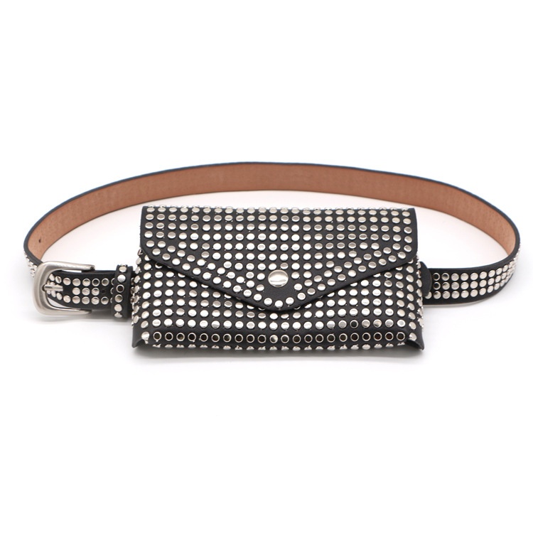Punk Wind Rivet Bag Belt Bag
