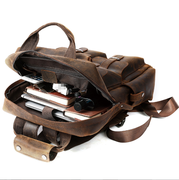 Outdoor Leather Backpack 1