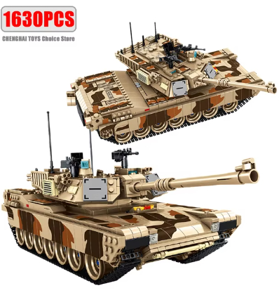 WW2 Military Leopard 2A4 Battle Tank Series Building Blocks Brick Model MOC Army Weapon Boy Set Kid Toy Childrens Christmas Gift