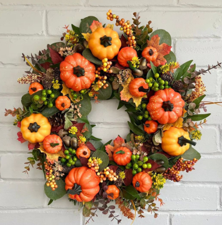 Pumpkin Harvest Festival Wreath