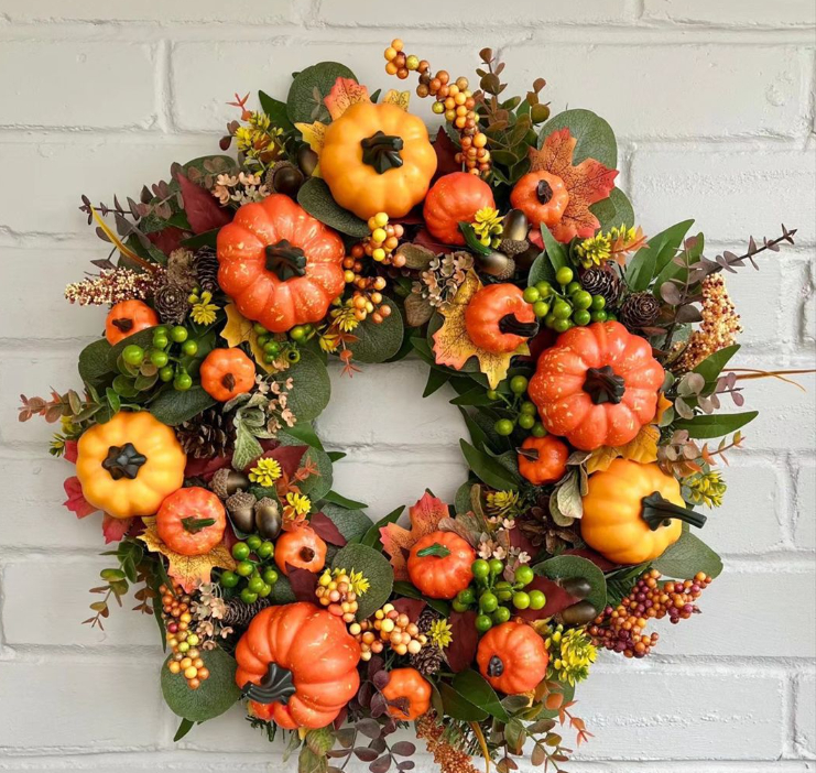 Pumpkin Harvest Festival Wreath