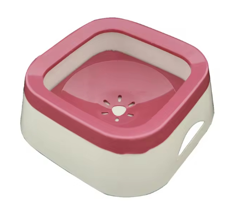 Anti-splash Water Bowl Pink