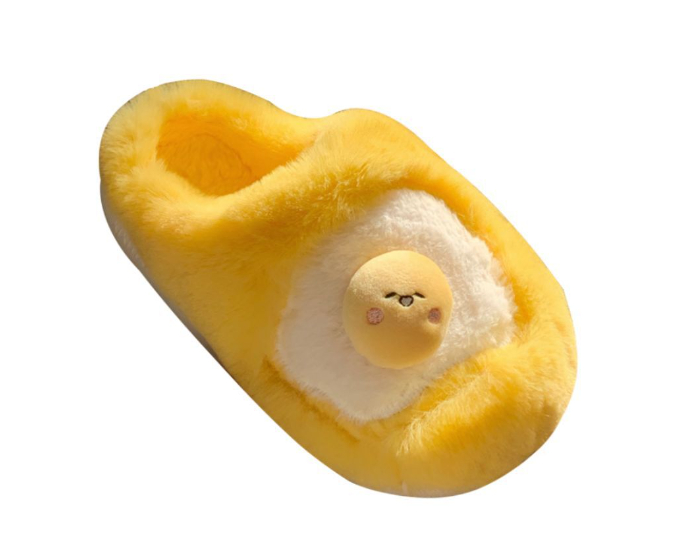 Goose Yellow Plush Cotton Slippers