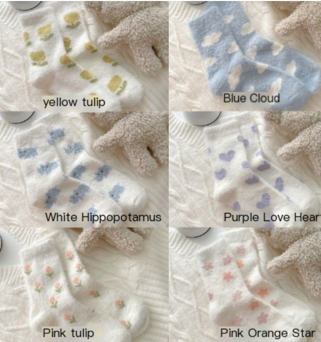 Home Floor Mink Mid Calf Socks image