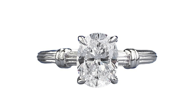 Charm Pear Cut Lab Diamond Ring Image 2
