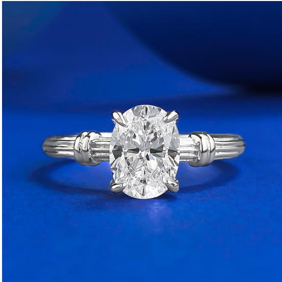 Charm Pear Cut Lab Diamond Ring Image 1