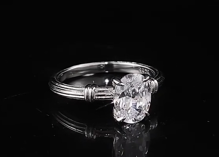 Charm Pear Cut Lab Diamond Ring Image 5