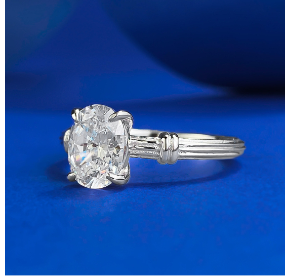 Charm Pear Cut Lab Diamond Ring Image 4