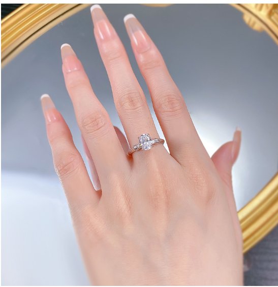 Charm Pear Cut Lab Diamond Ring Image 3