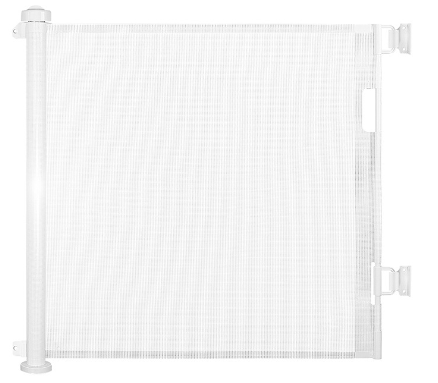 Stair guardrail retractable door rail image