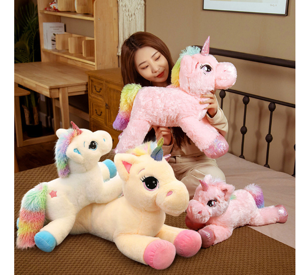 Giant Kawaii Unicorn Plush Toy Image 1
