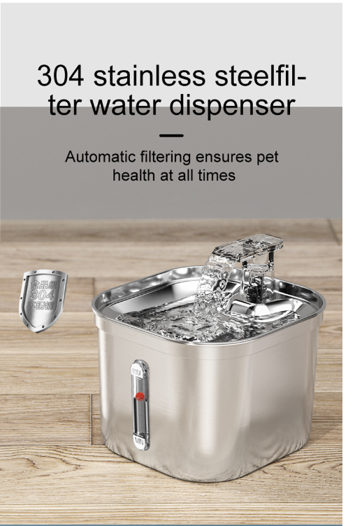Stainless Steel Cat Water Fountain