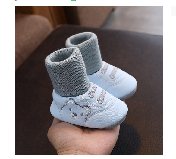 Eight months cotton shoes warm boys and girls baby non-slip toddler shoes