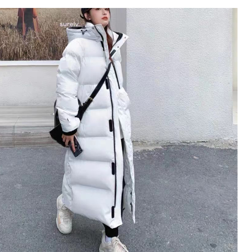 Over-the-knee padded coat