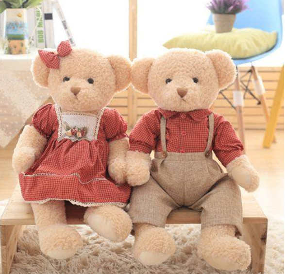 Ours en peluche personnalisé avec logo brodé pour Couple, poupée pour amoureux image