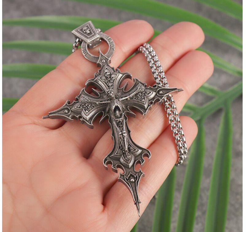 Vintage Gothic Cross Necklace 1