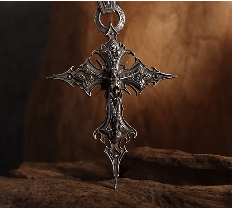 Vintage Gothic Cross Necklace 3