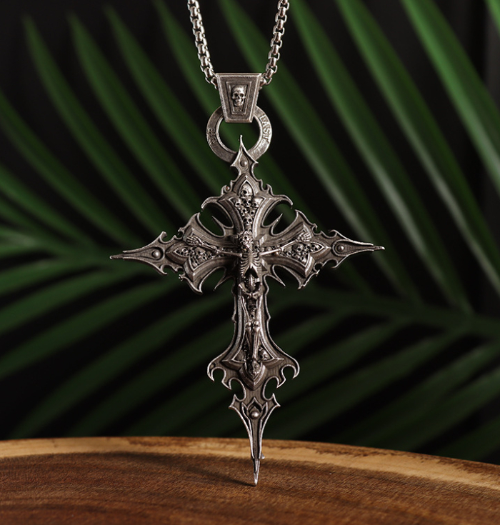 Vintage Gothic Cross Necklace 2