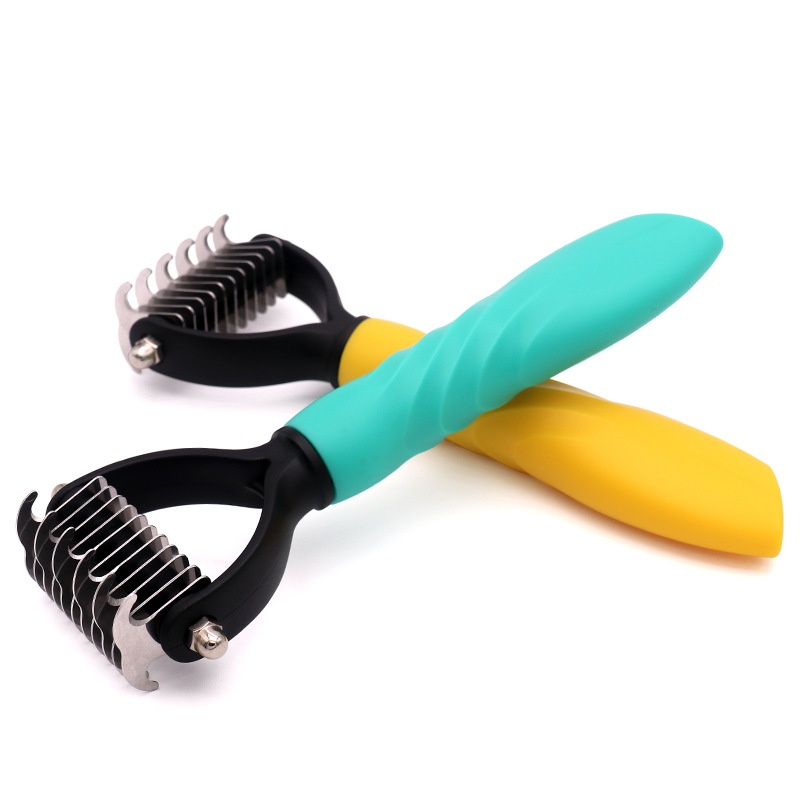 Pet detangling comb stainless steel comb dog detangling knife cat comb to remove loose hair cleaning pet supplies image