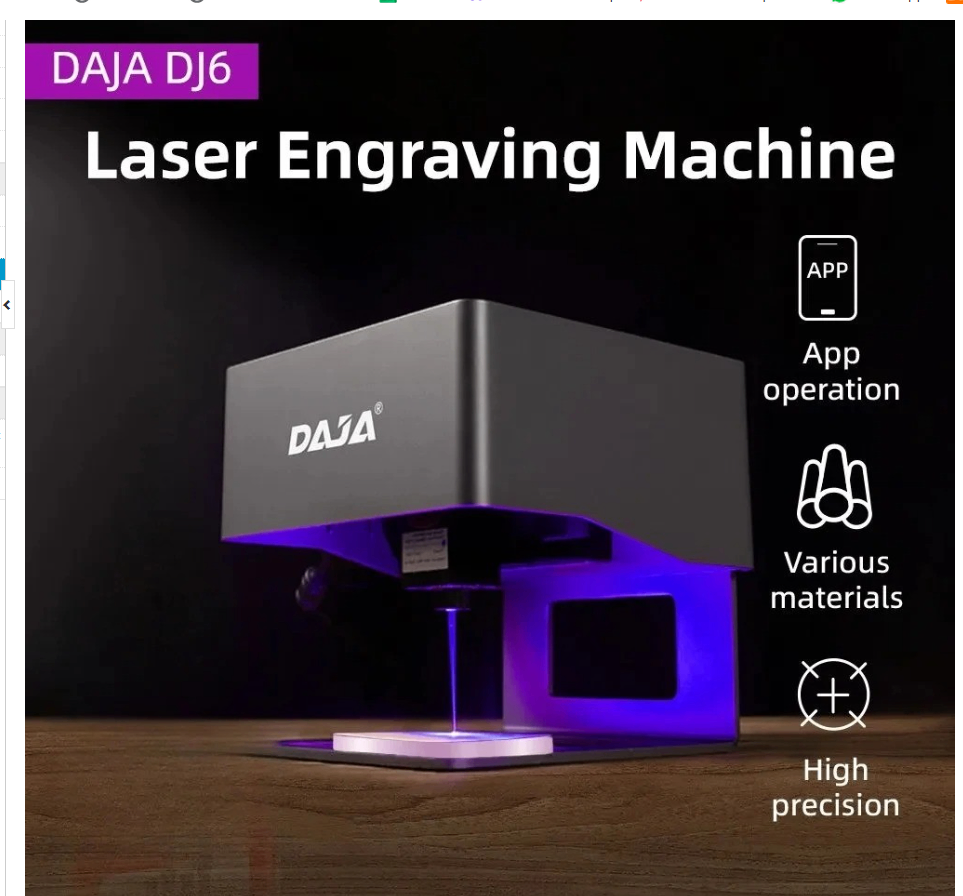 DAJA Laser Engraver CNC Diy DJ6 Laser Engraving Machine 3000mw Fast Mini Logo Mark Printer Cutter Woodworking Wood Plastic image