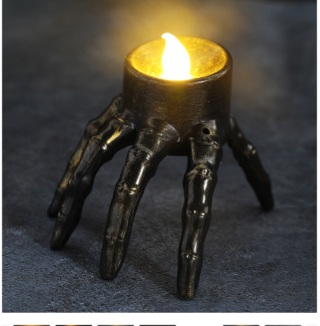 Halloween Break The Arm Skull LED Candle Lantern for Home Party Skeleton Decoration Atmosphere Setting Props Night Light image
