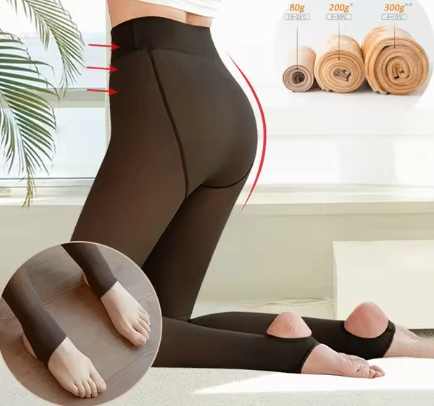 ?? Flawless Legs Skin Toned Warm Fleece Pantyhose image