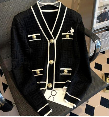 Jacquard Sweater Coat 1